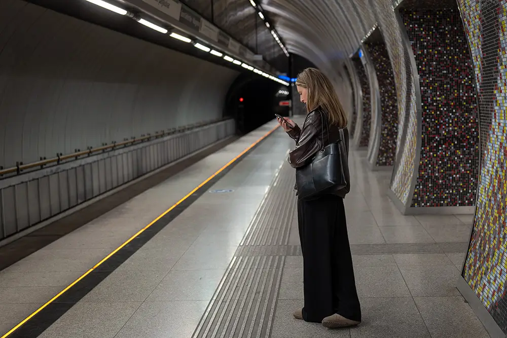 Eine U-Bahn Haltestelle in Budapest