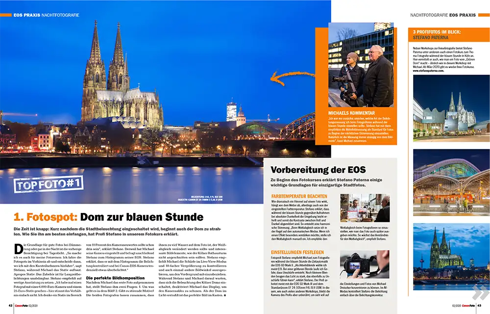 Kölnpanorama zur Blauen Stunde